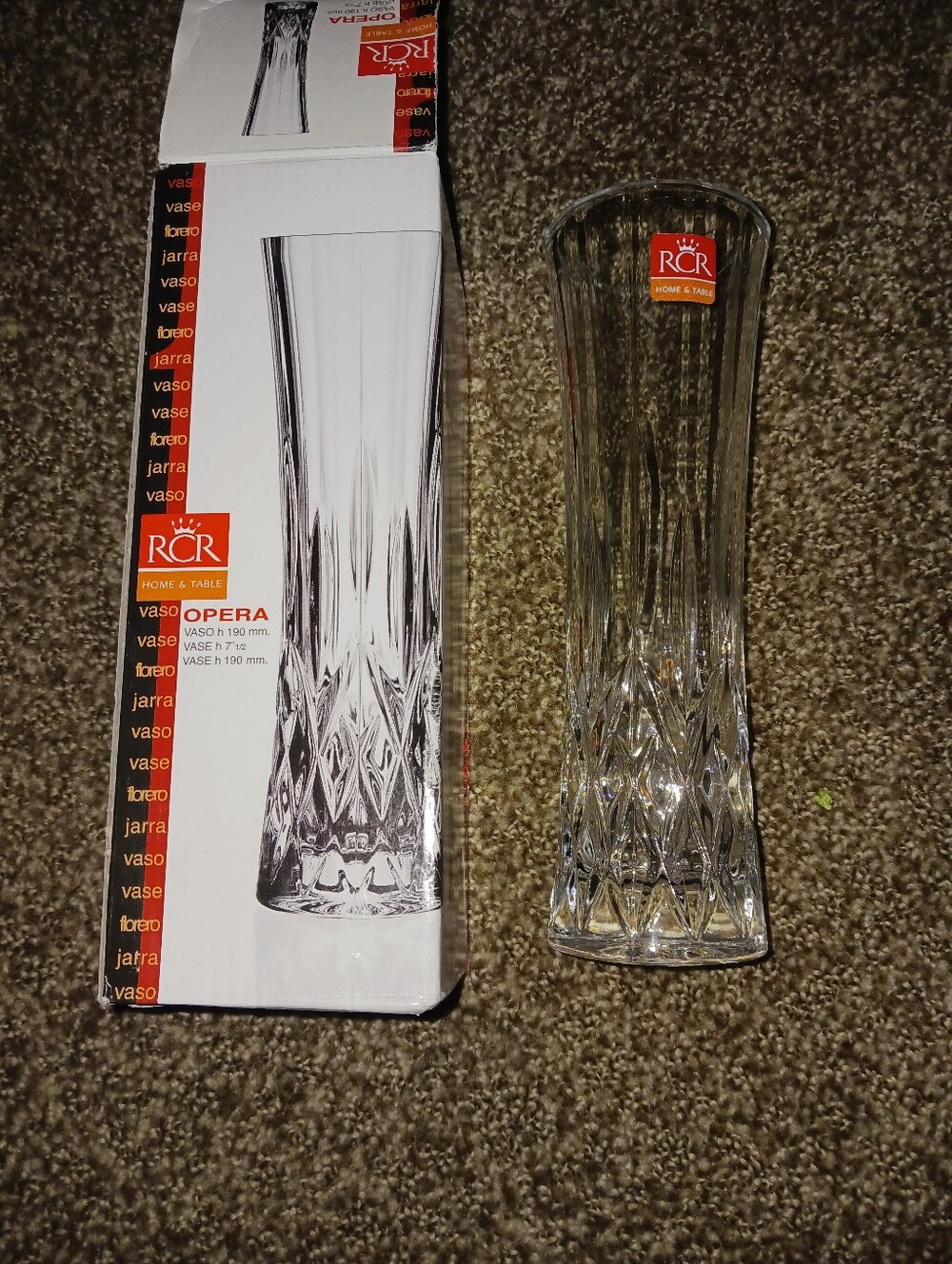 Opera Clear Glass Vase - Clear